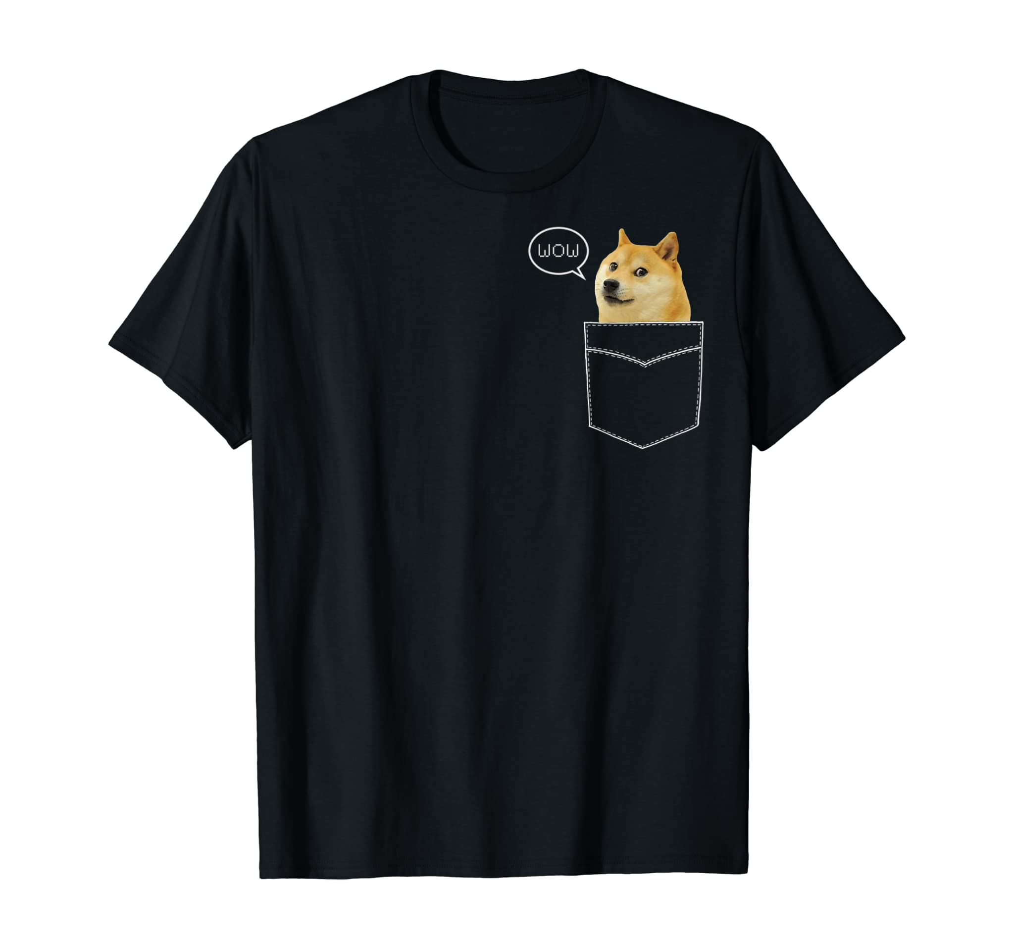 Shiba Inu T Shirt Pocket Doge Such Wow Dank Pixel Cute Dog T