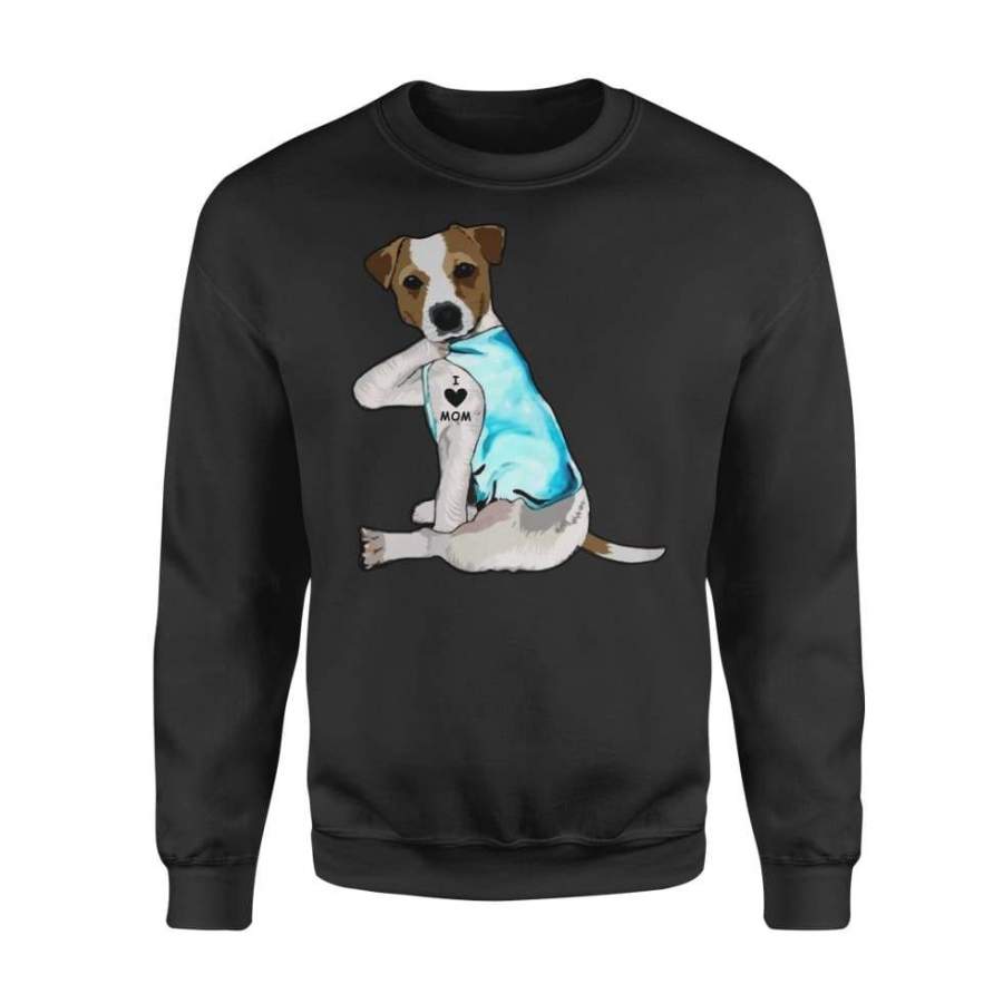 Dog Has Tattoo I Love Mom Plott – Standard Fleece Sweatshirt – Cotenis