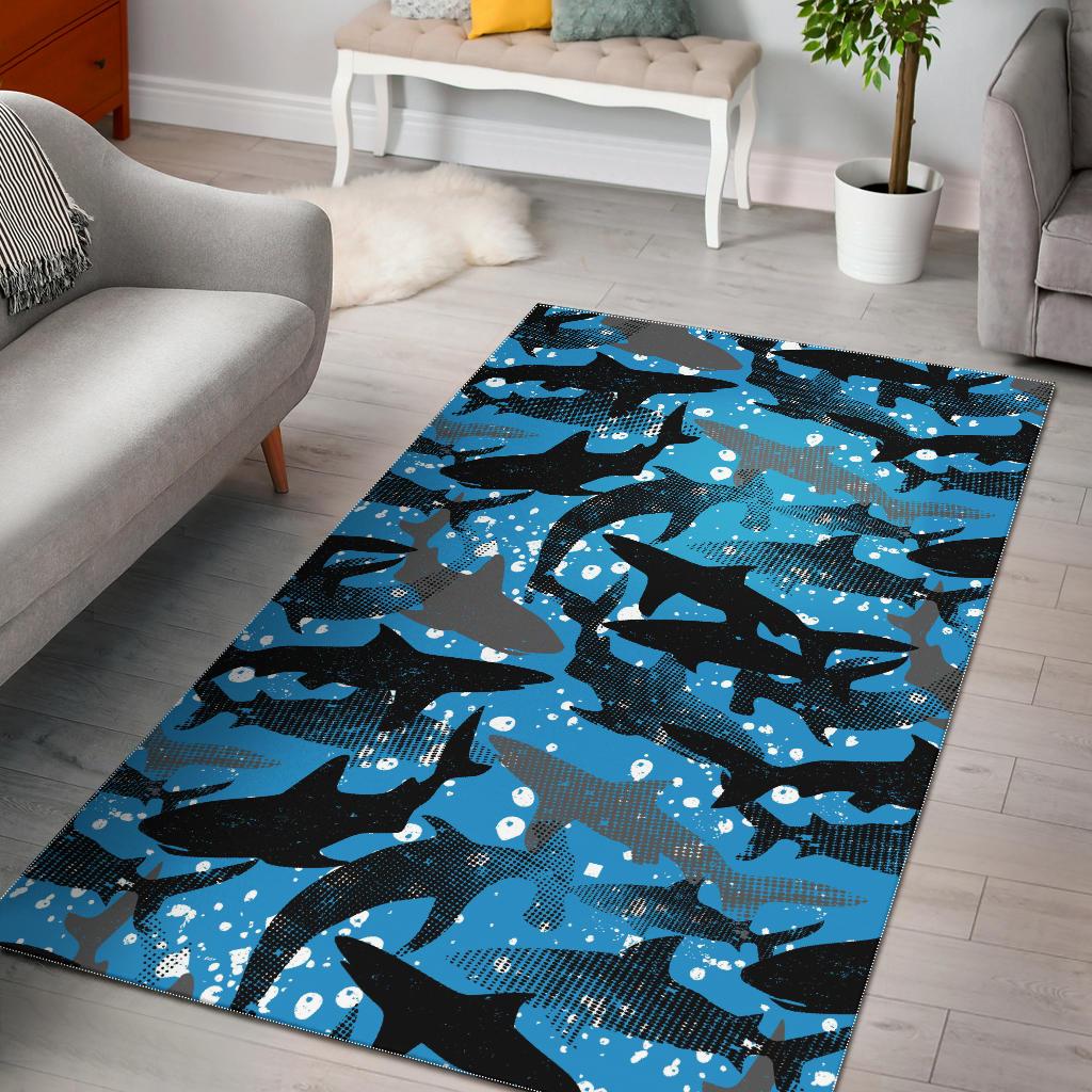 Shark Pattern Background Area Rug