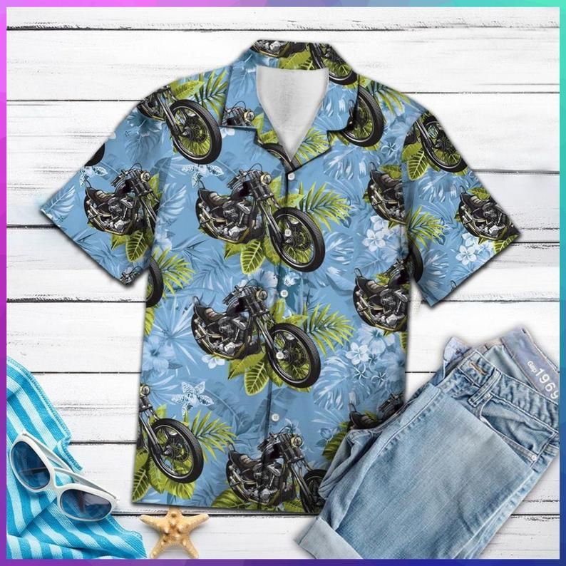 Motorbike Tropical Multicolor Nice Design Hawaii Shirt Ha72864