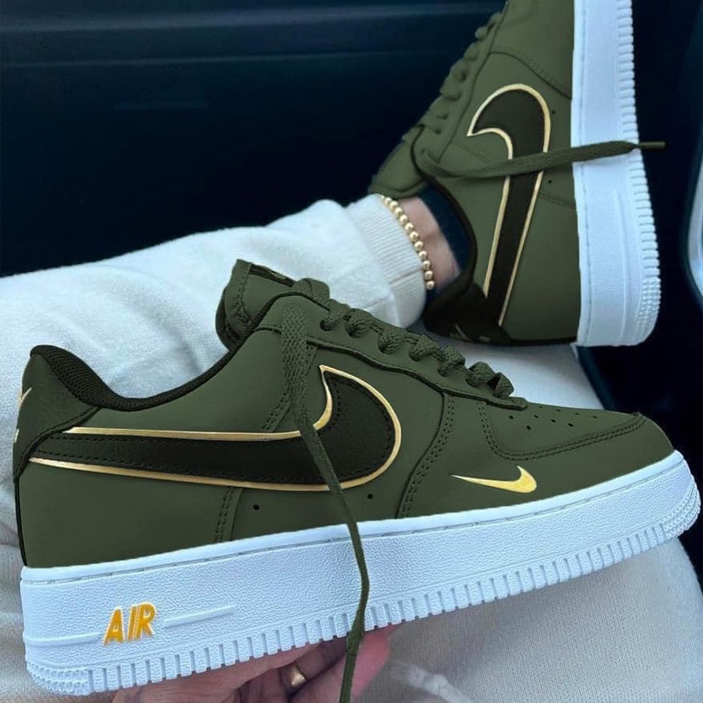 Air Force 1 Low 07 Double Swoosh Olive Green – Kohlrabis 781933571255-1