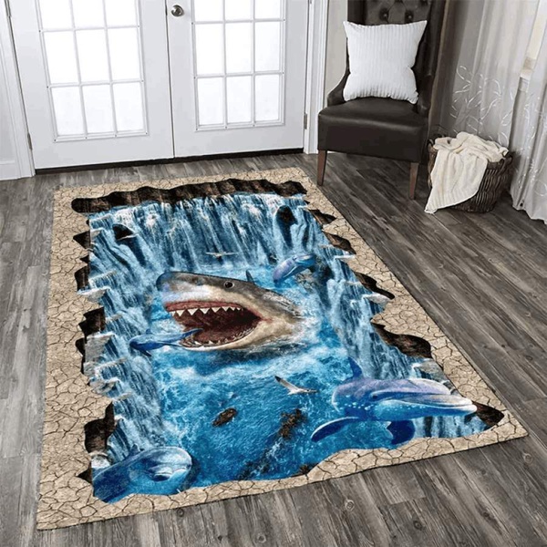 Custom Areas Shark Rug – Gift For Family