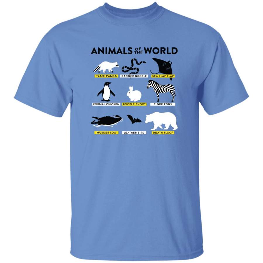 Animals of the world shirt long sleeve gray