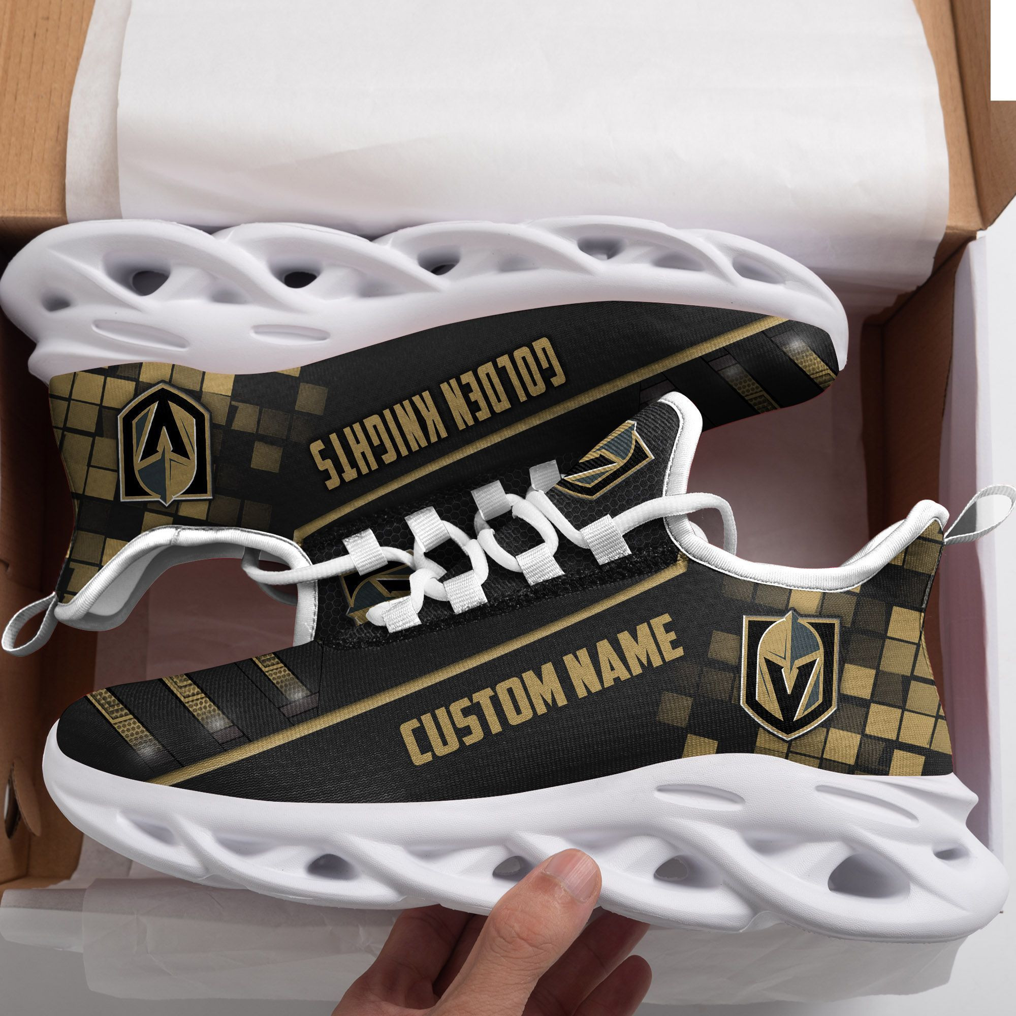 Vegas Golden Knights Custom Name  Max Soul Sneaker Shoes For Fan