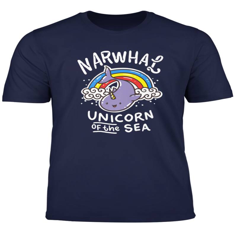 Narwhal T Shirt Whale Rainbow Tshirt Marine Biologist Gift