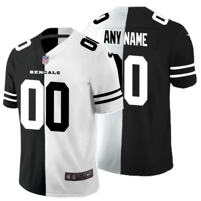 Cincinnati Bengals NFL 2020 Personalized Custom Black And White Custom Jersey