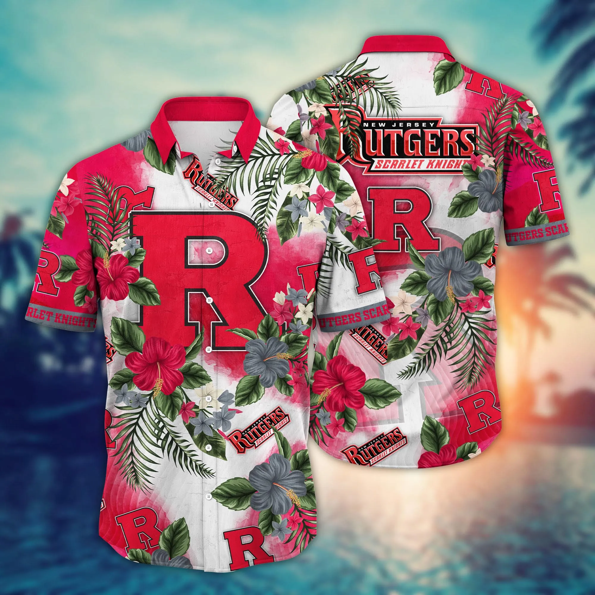 Rutgers Scarlet Knights NCAA Hawaiian Shirt Warmthtime Aloha Shirt