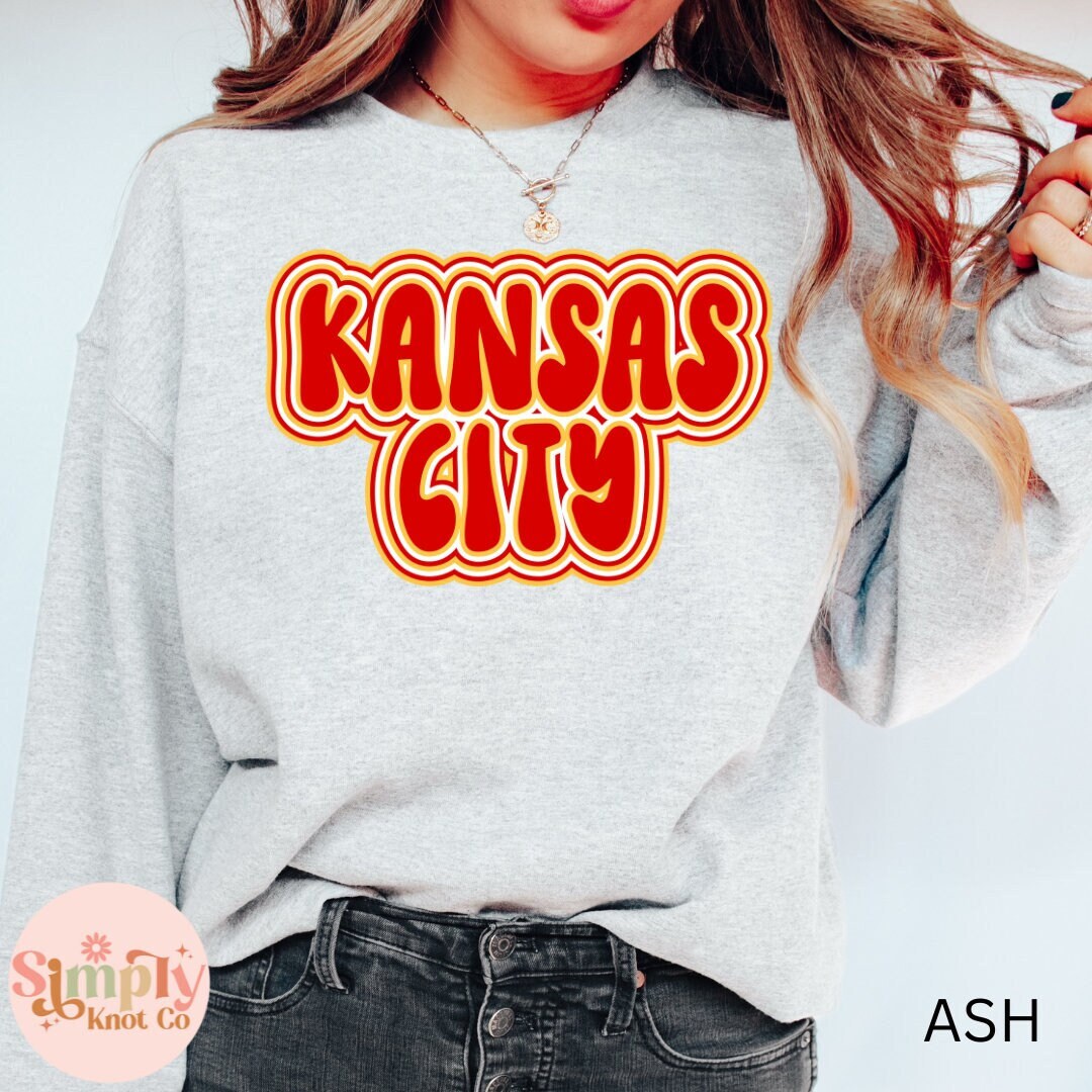 Retro Kansas City Sweatshirt, Kansas City Sweatshirt for Women, Kansas City Football Sweatshirt, Kansas City Football Gift