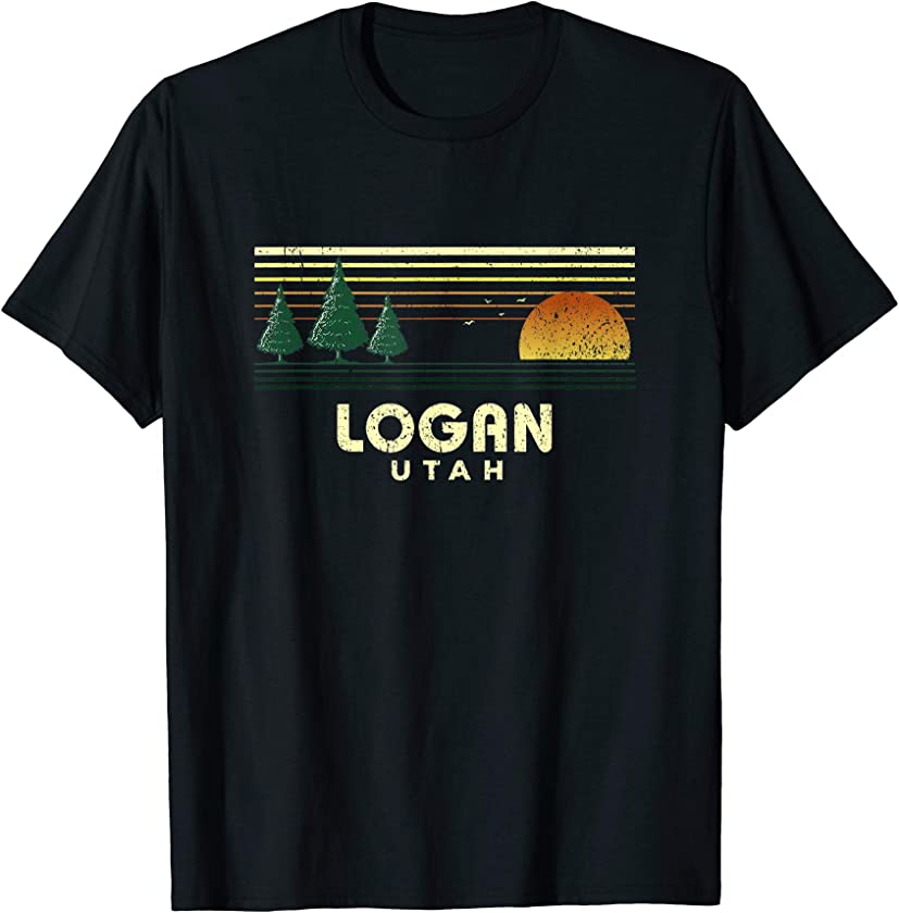 Vintage Logan Sunset Utah Souvenir T-Shirt