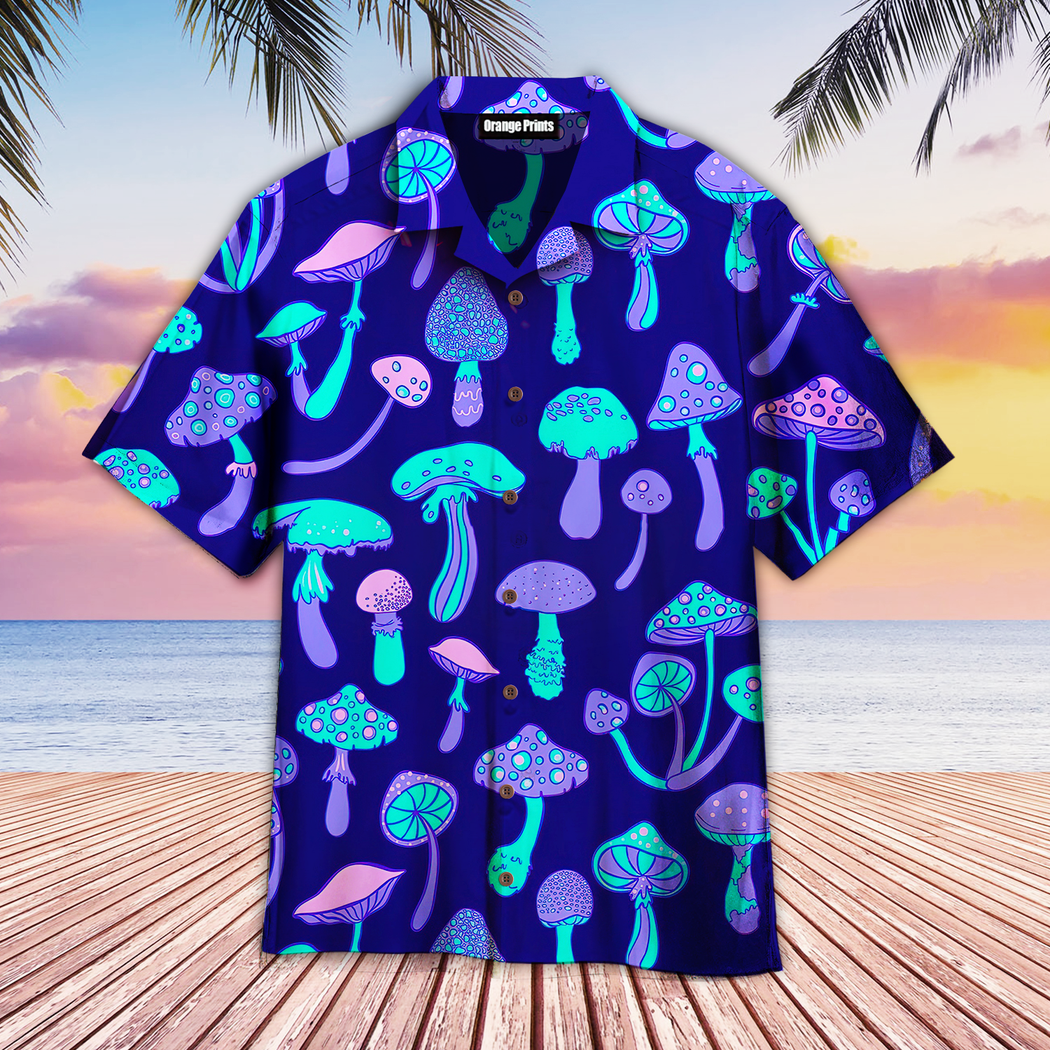 Magic Mushroom Psychedelic Hippie Colorful Aloha Hawaii Shirts For Men Women Ha9772