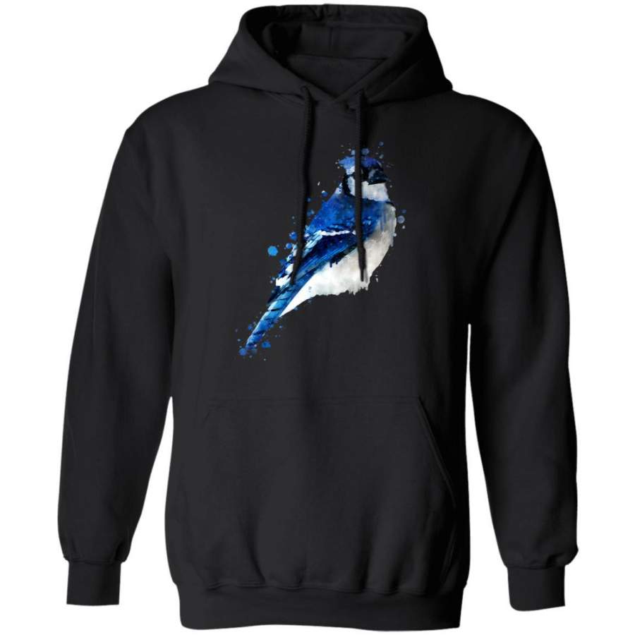 Watercolour blue jay bird artistic animal painting Hoodie