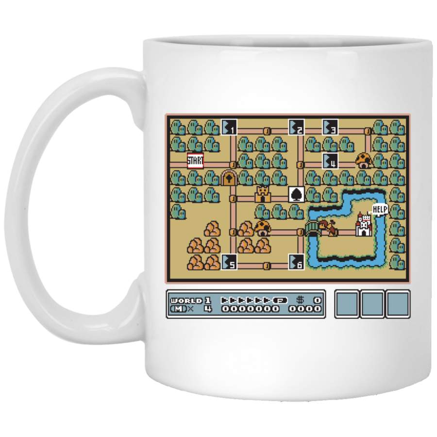 Super Mario Bros 3 World 1 Mug White Mug