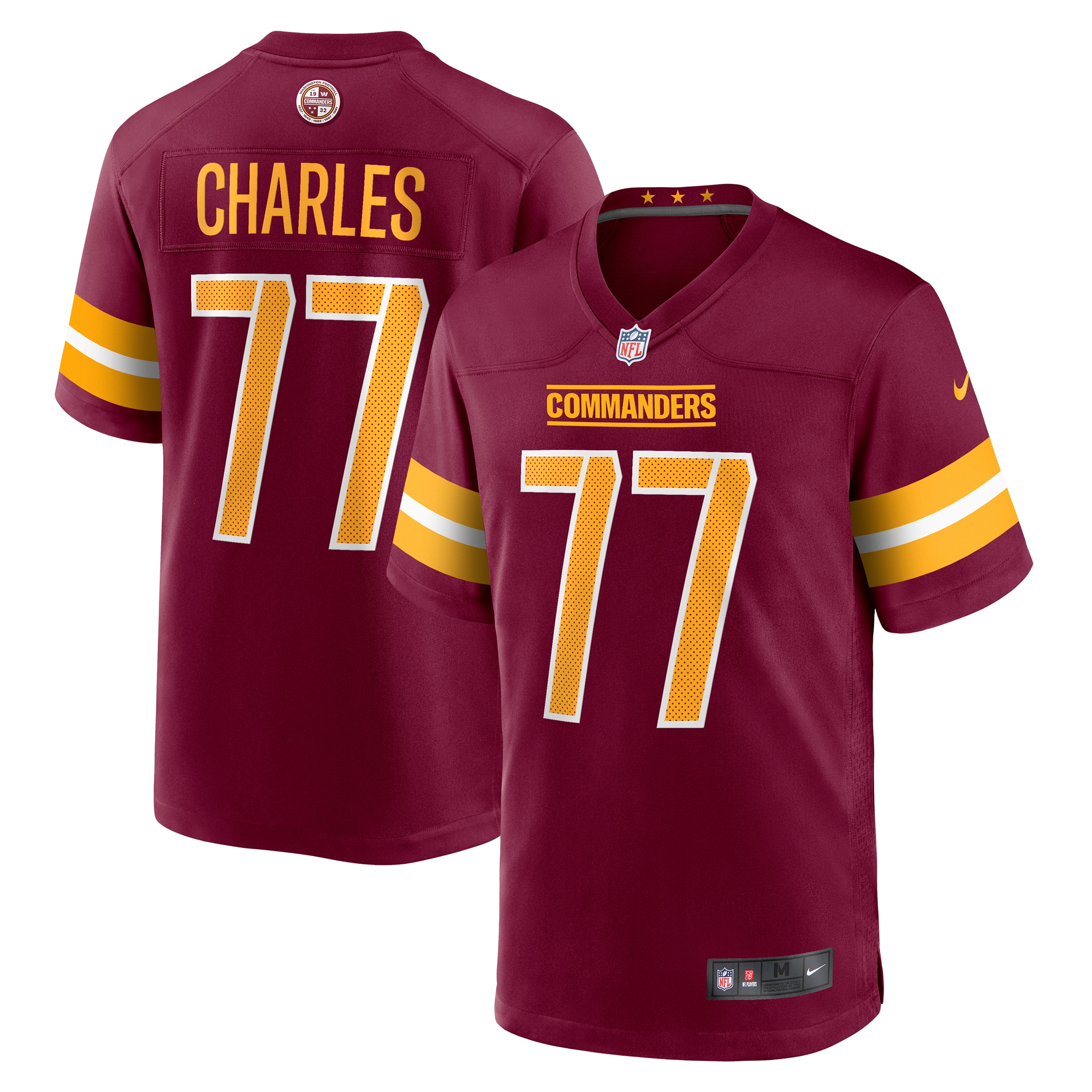 Saahdiq Charles Washington Commanders Game Jersey – Burgundy