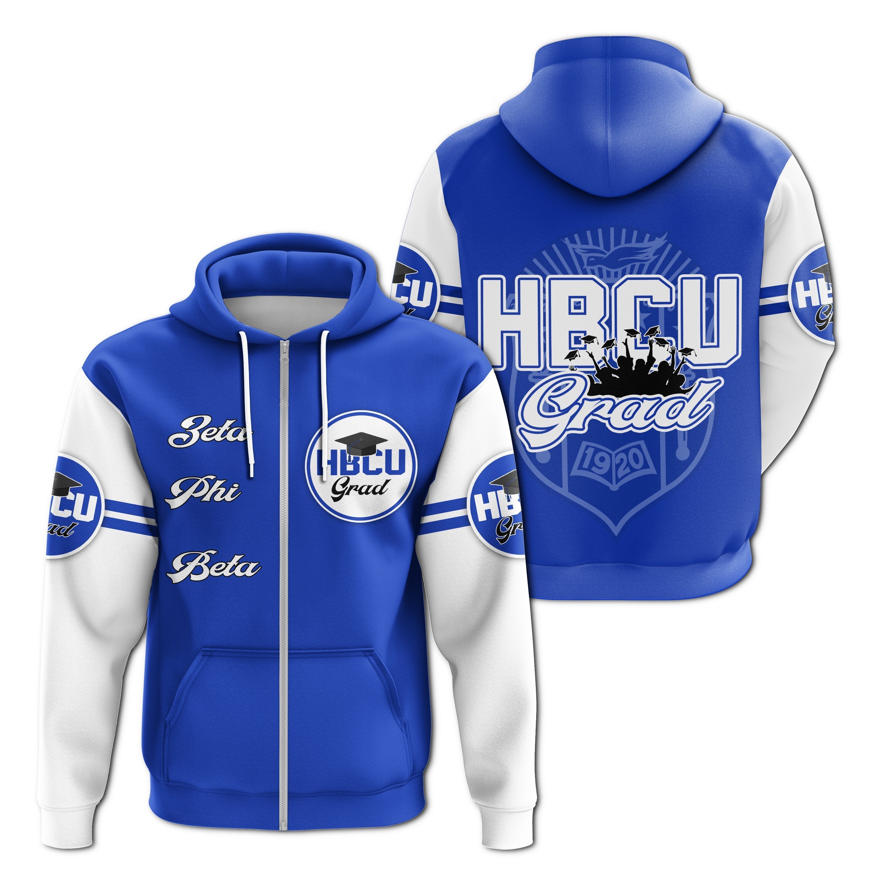 Greek Life Hoodie – Zeta Phi Beta Hbcu Grad Zip Hoodie