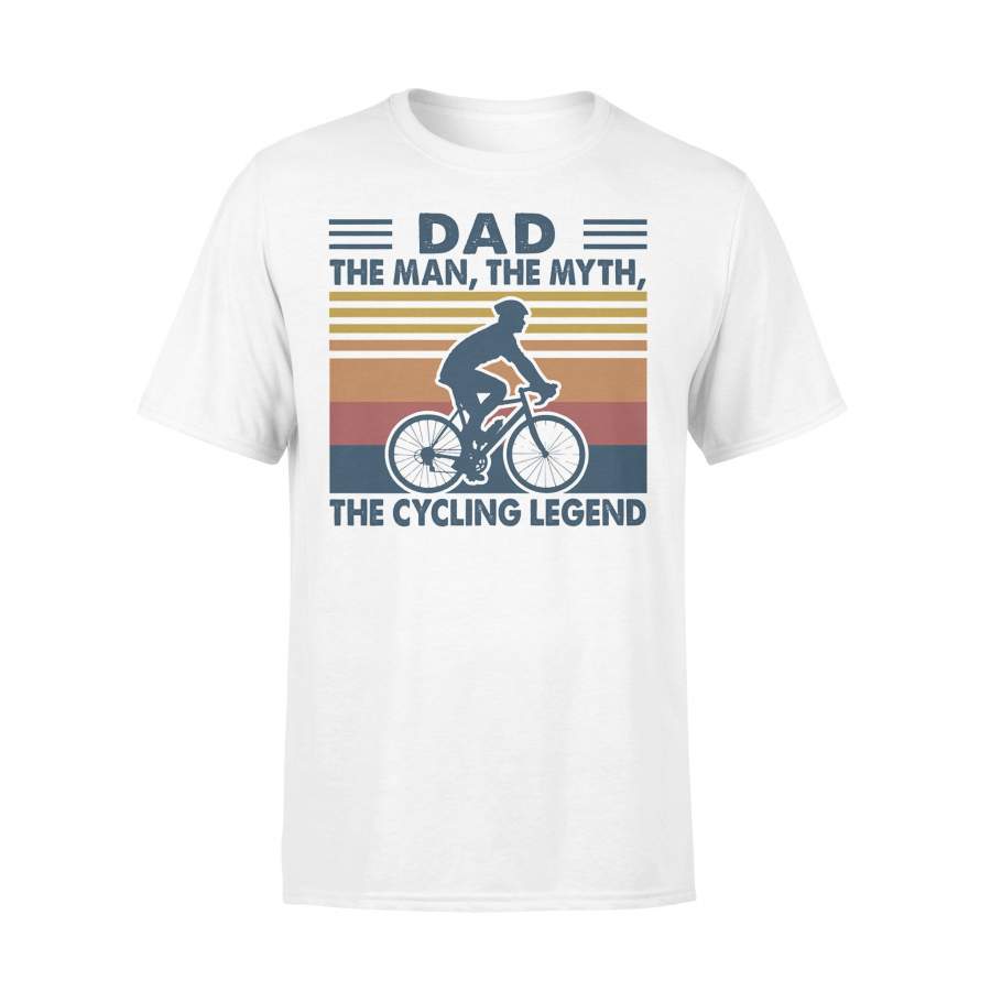 Bicycle Dad The Man The Myth The Cycling Legend Vintage Retro T-shirt