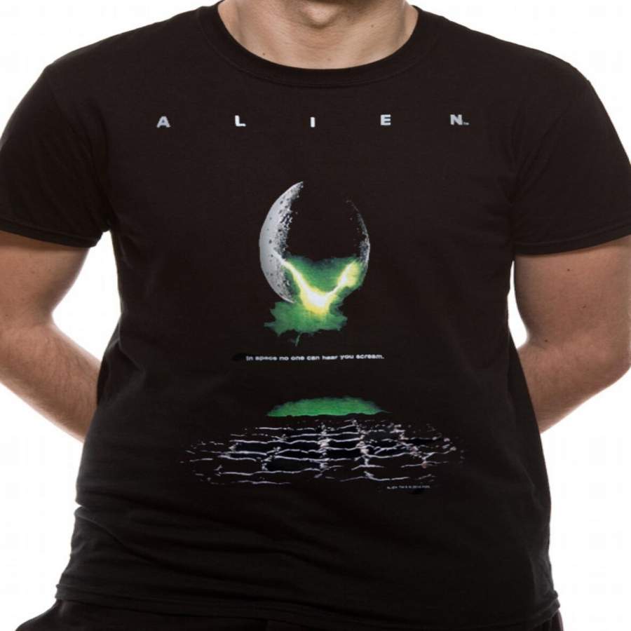 Alien Movie Poster Ridley Scott Xenomorph Licensed Tee T-Shirt Men