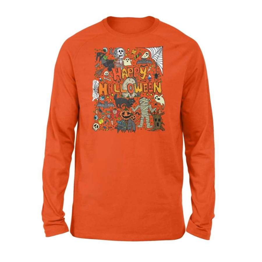 Happy Halloween Scary Retro Sweatshirt – Standard Long Sleeve