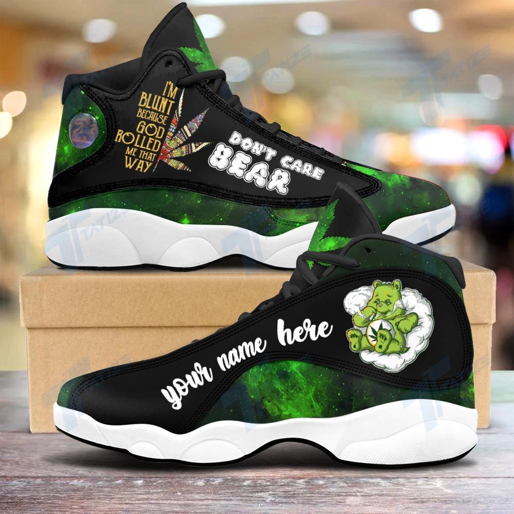 Cannabis Weed Don’t Care Bear Custom Name 13 Sneakers XIII Shoes