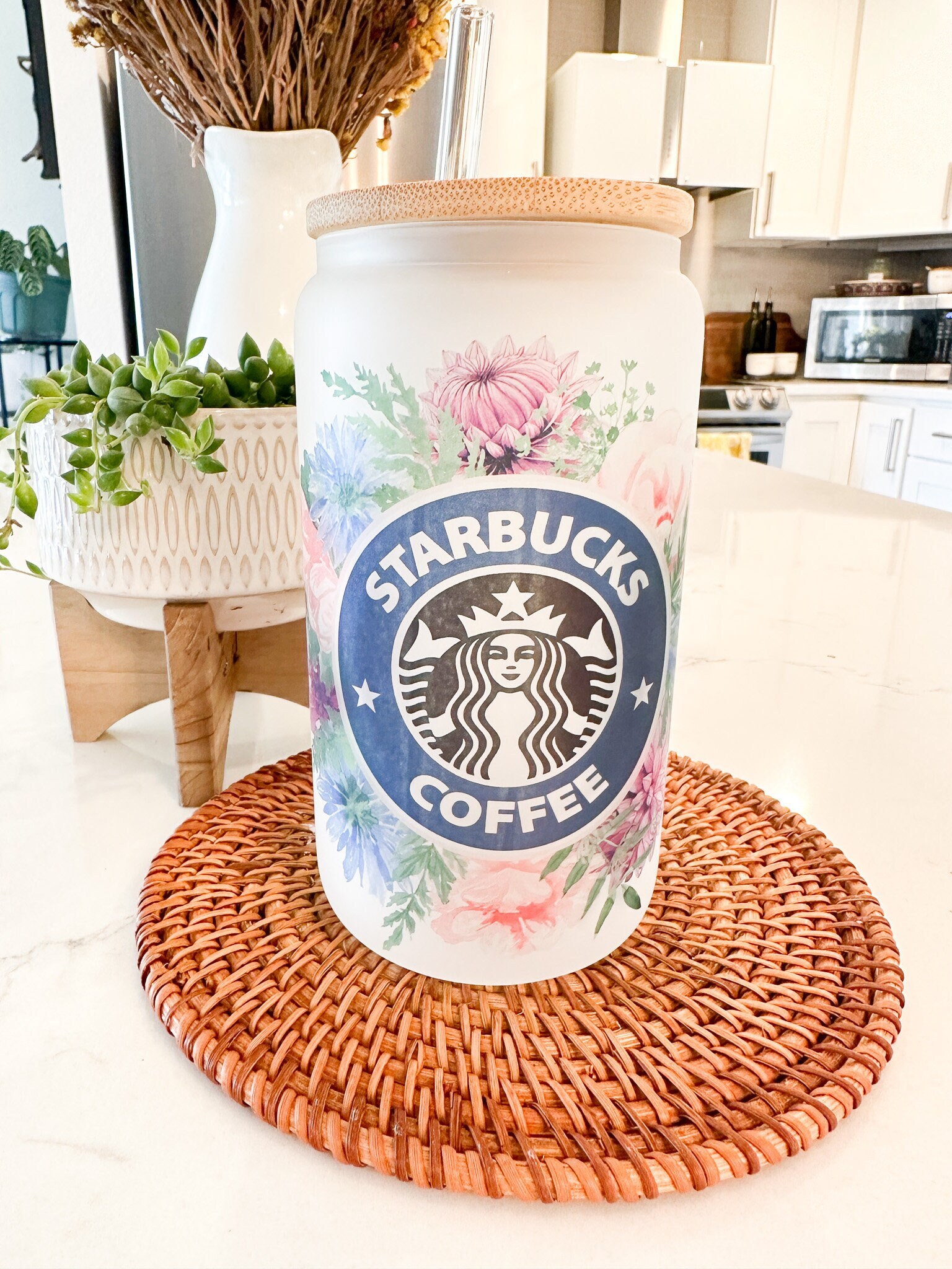 Floral Starbucks Iced Coffee Cup, Ic … fashionstation