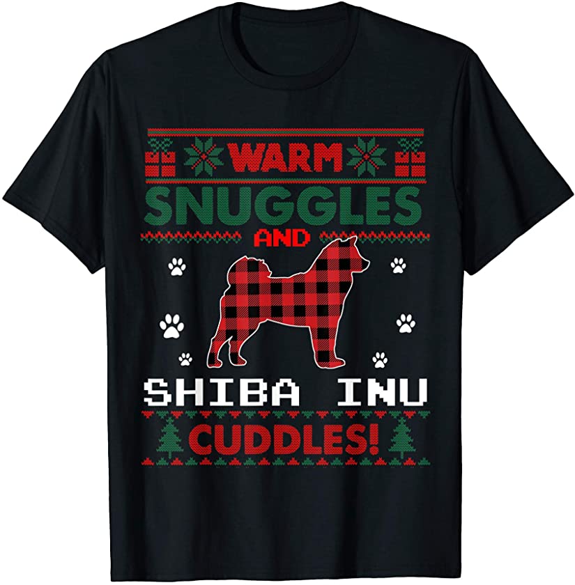 Shiba Inu Dog Christmas Pajama Shirt Ugly Christmas Sweater T-Shirt