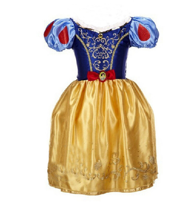 2021 New Summer Girls Princess Snow White Dress Kids Belle Aurora Sofia Fancy Costume Children Halloween Birthday Party Dresses alx