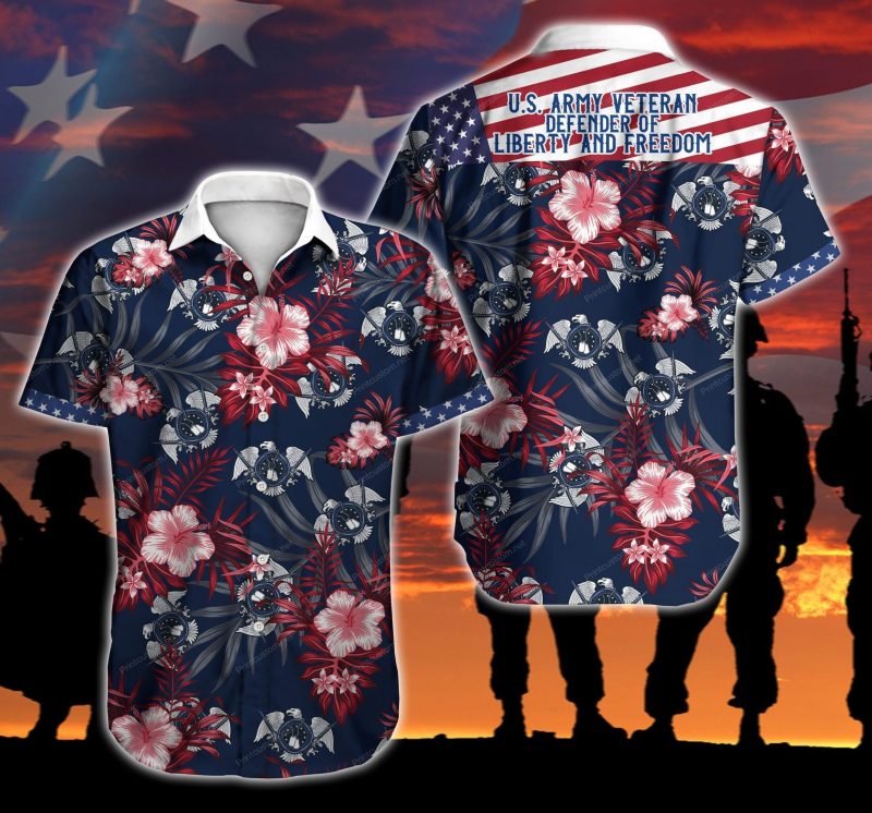 Veteran Hawaii Graphic Print Short Sleeve Hawaii Casual Shirt Ha98337