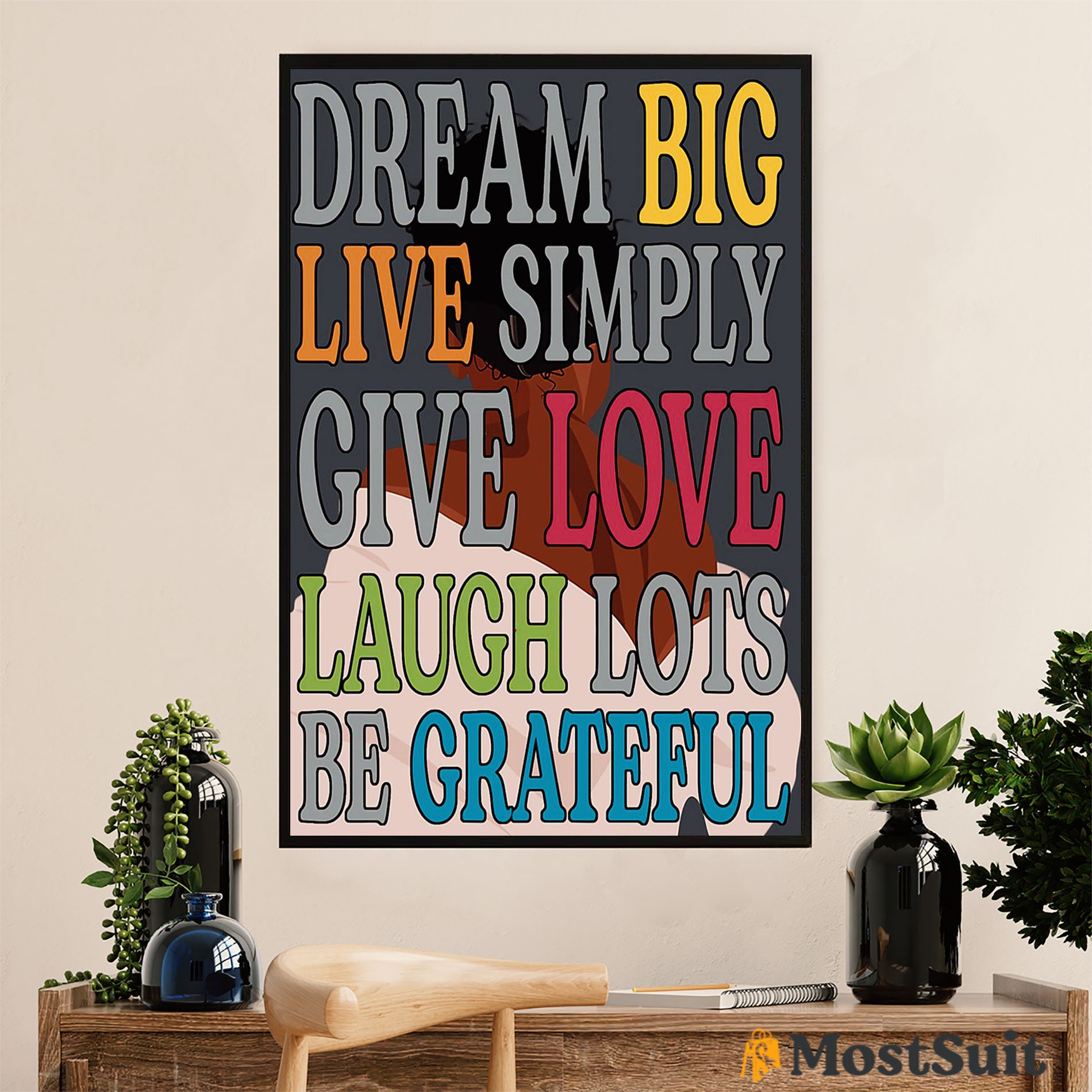 African American Afro Poster | Gift For Black Girl | Juneteenth Day Room Wall Art – Dreambig