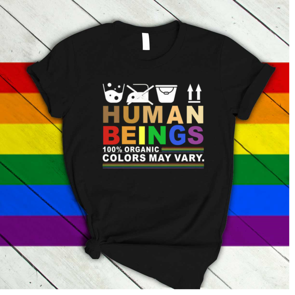 Pride Shirts Gift To Lesbian, Gift For Gay Couples, Human Beings 100% Organic Color May Vary T-Shirt