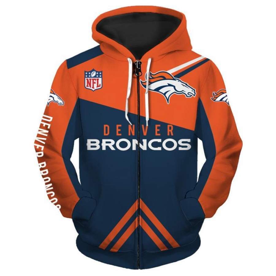 Denver Broncos Hoodies Cheap 3D Sweatshirt Pullover