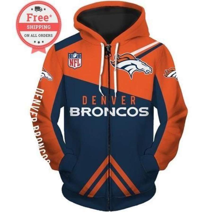 Denver Broncos Hoodie 3D Style1013 All Over Printed