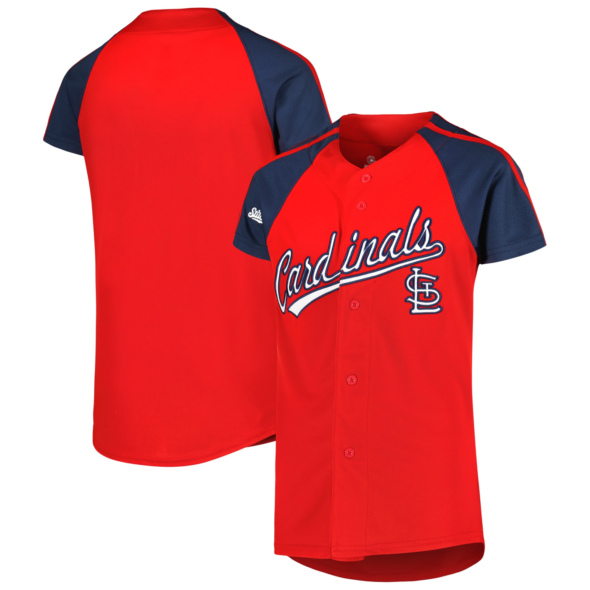 Youth St. Louis Cardinals Stitches Red/Navy Team Jersey