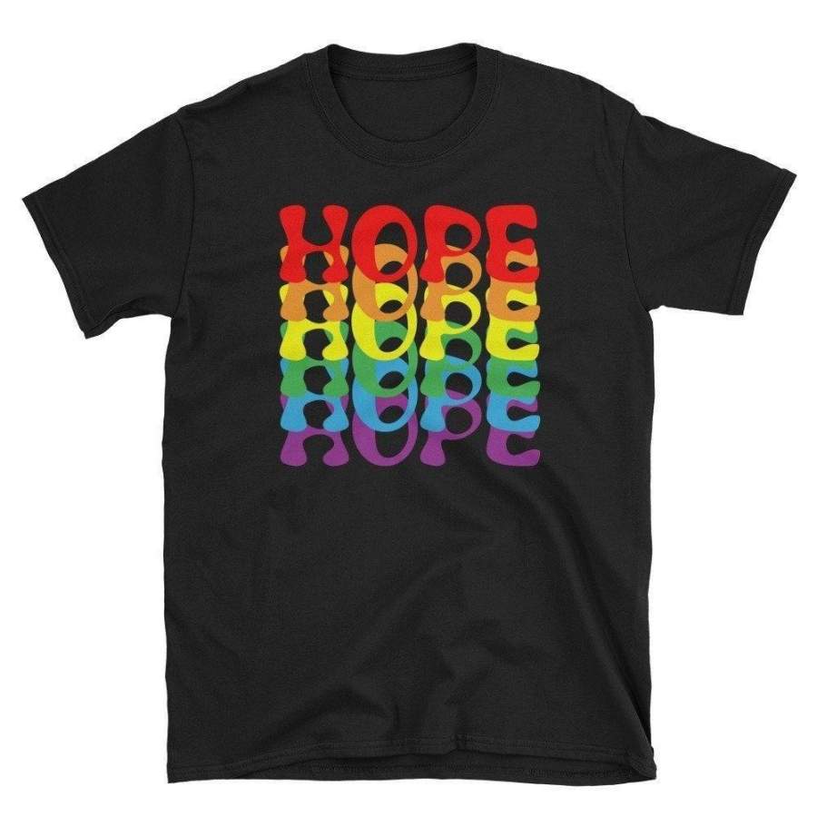 1pcs Rainbow Tshirt Hope World BTS Bpop TSHIRT *Hope T-shirt*Culture and Pop Shop Prints on High Quality Unisex T-shirts