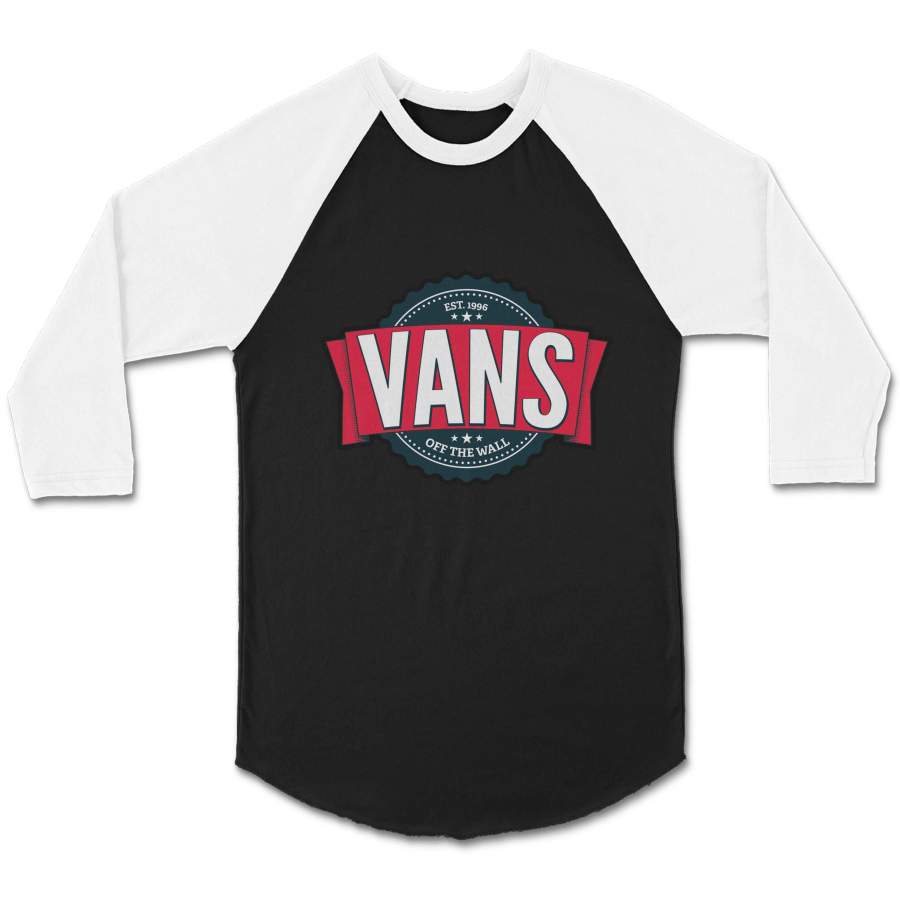 Vans Vintage Logo Unisex 3/4 Sleeve Baseball Tee T-Shirt