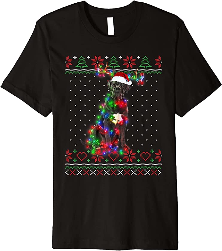 Cane Corso Dog Ugly Sweater Christmas Puppy Dog Lover Premium T-Shirt