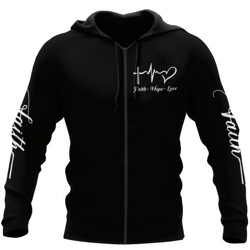 Faith Hope Love Christian Jesus 3D Printed Design Apparel Men And Women