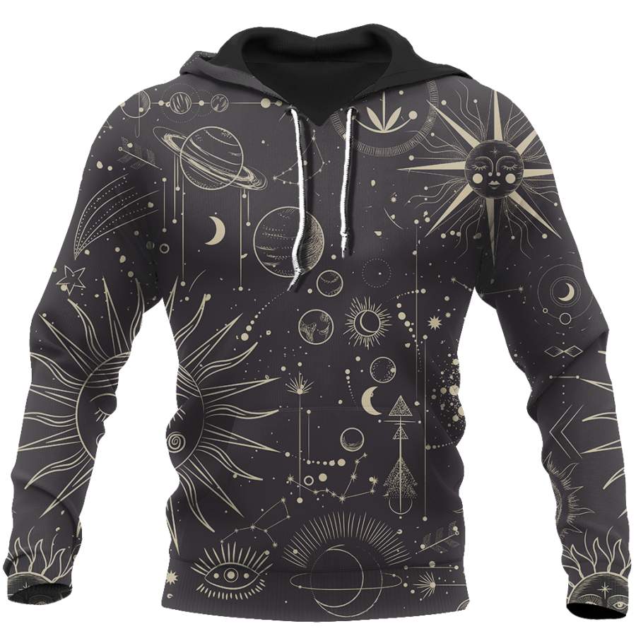 3D All Over Printed Shirts Hoodie Sun and Moon MP998