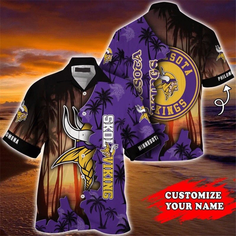 Minnesota Vikings Hawaiian 3D Shirt