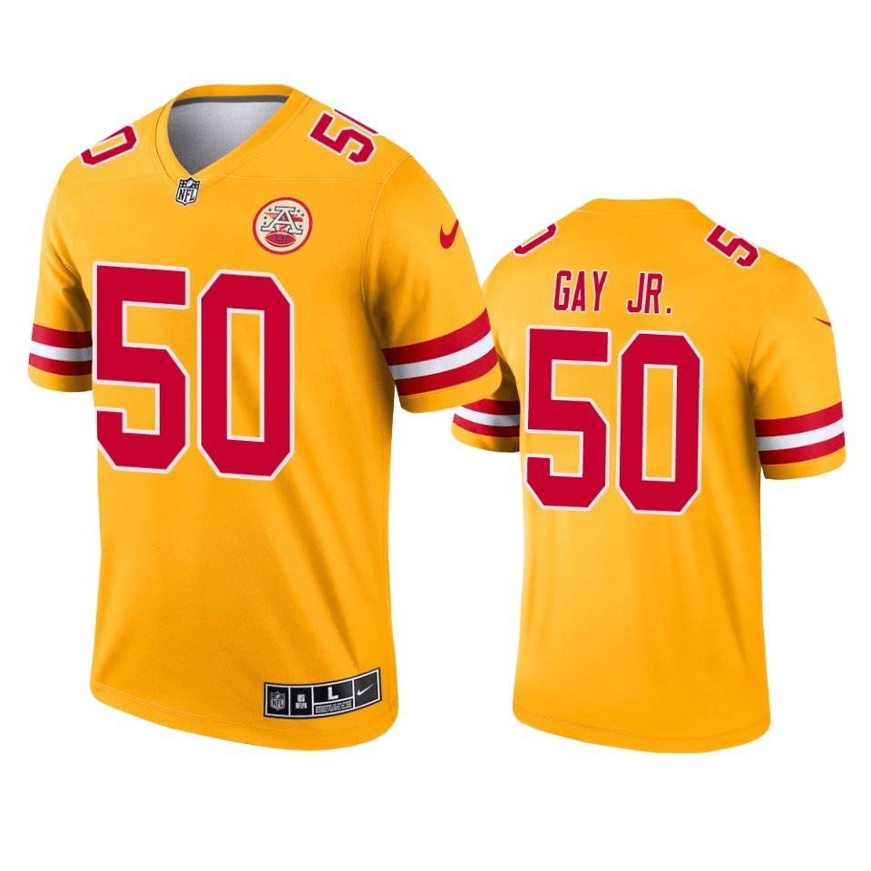 Willie Gay Jr. Kansas City Chiefs Inverted Legend Gold Game Jersey