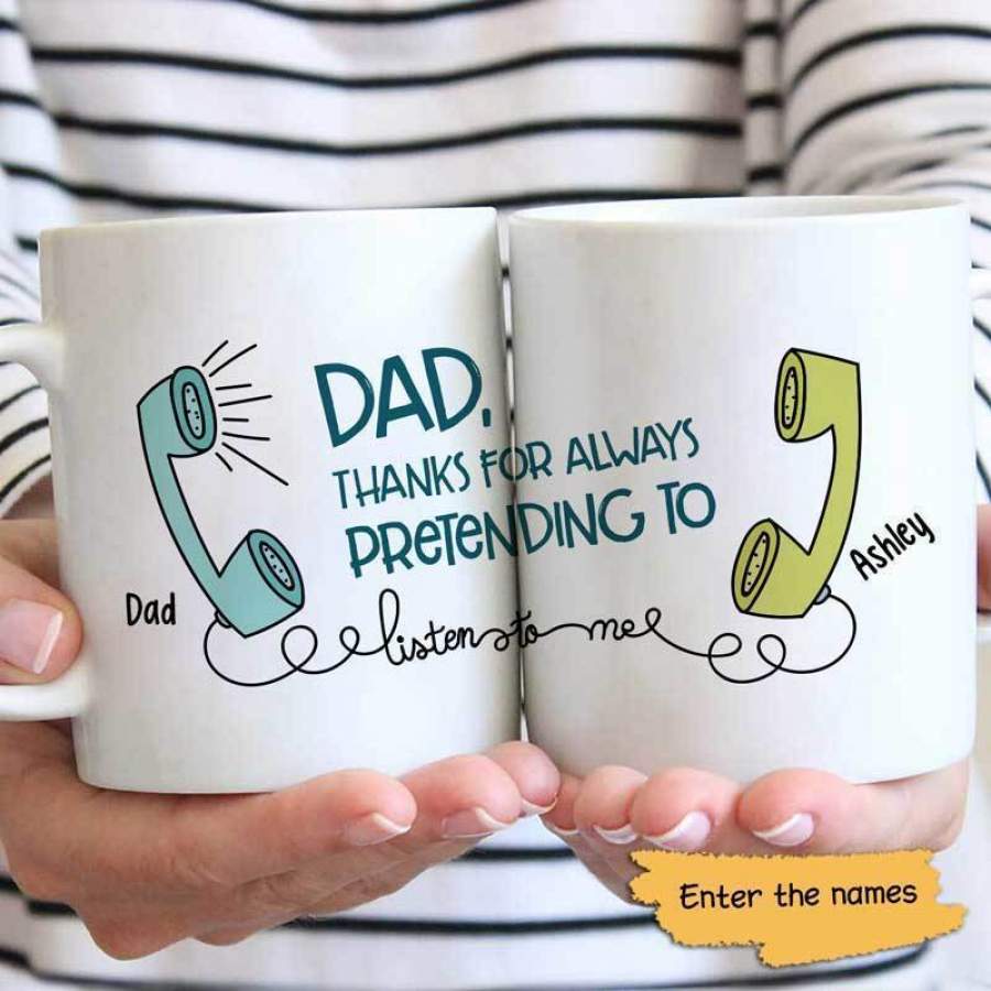 Dad Pretending To Listen Personalized Mug