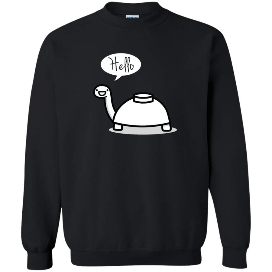 AGR Mine turtle stops by to say hello Crewneck Pullover Sweatshirt