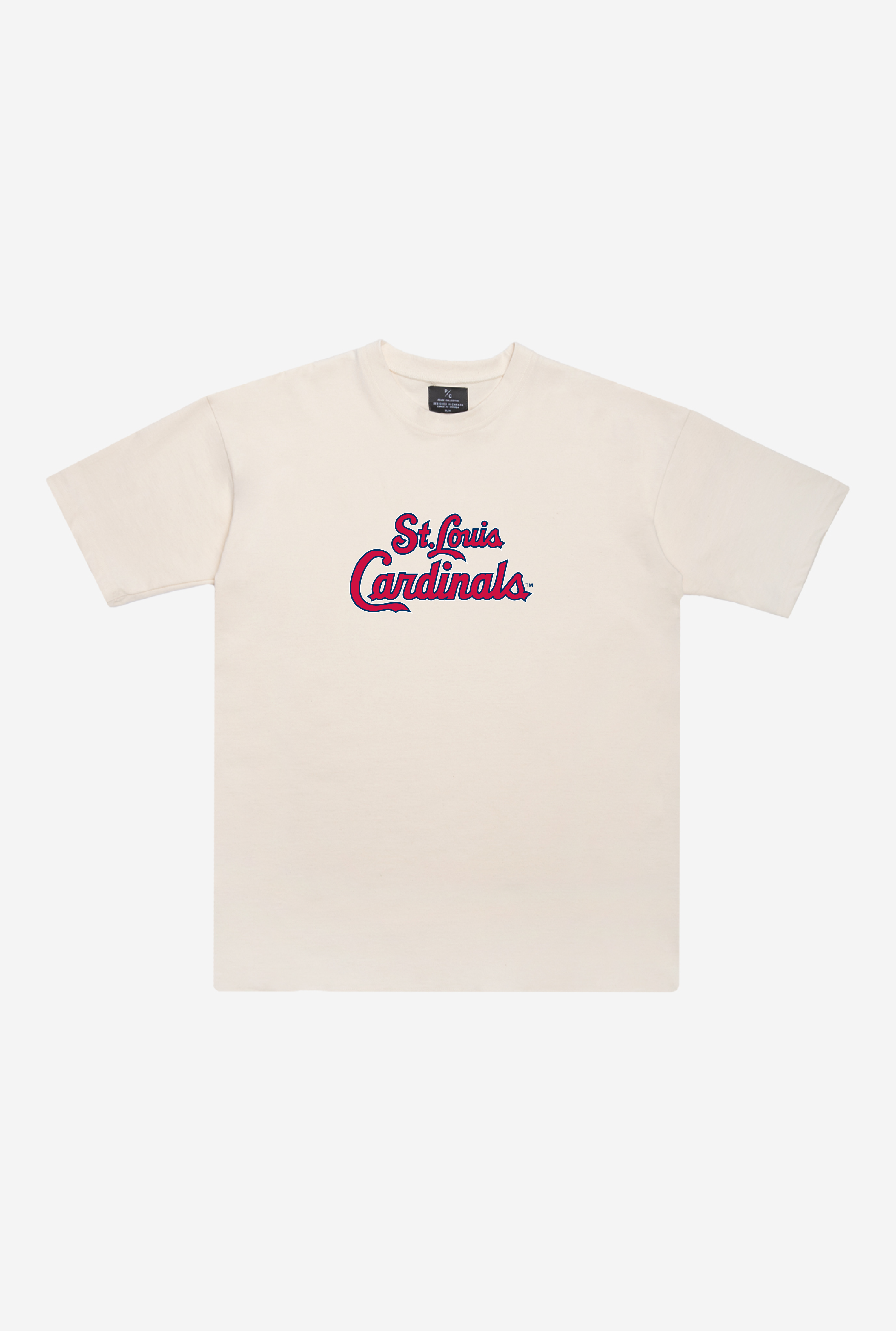 St Louis Cardinals Heavyweight T-Shirt – Natural