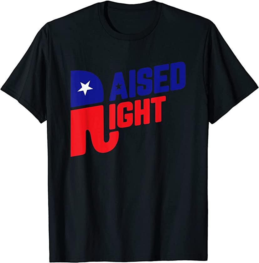 Raised Right Republican Elephant Southern Republican T-Shirt