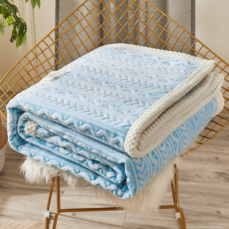 Thick Warm Fluffy Super Soft Flannel Plaid Blankets Winter Throw Fat Quilts Single Double Size Blanket Comforter Bed Cover alx