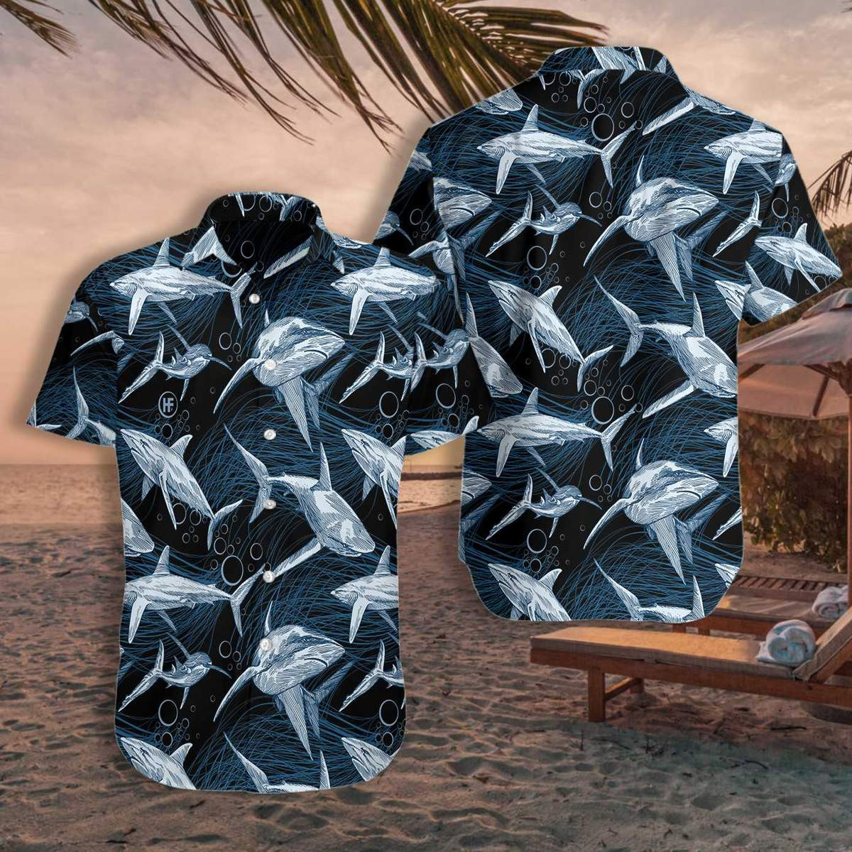 Under Water Shark Hawaiian Shirt  Unisex  Adult  Hw7517