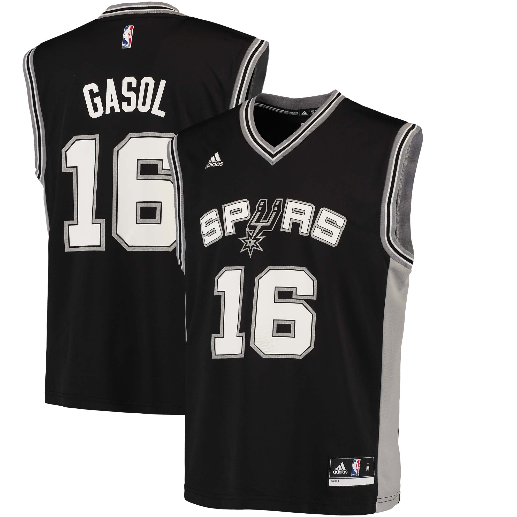 Pau Gasol San Antonio Spurs adidas Road Jersey – Black