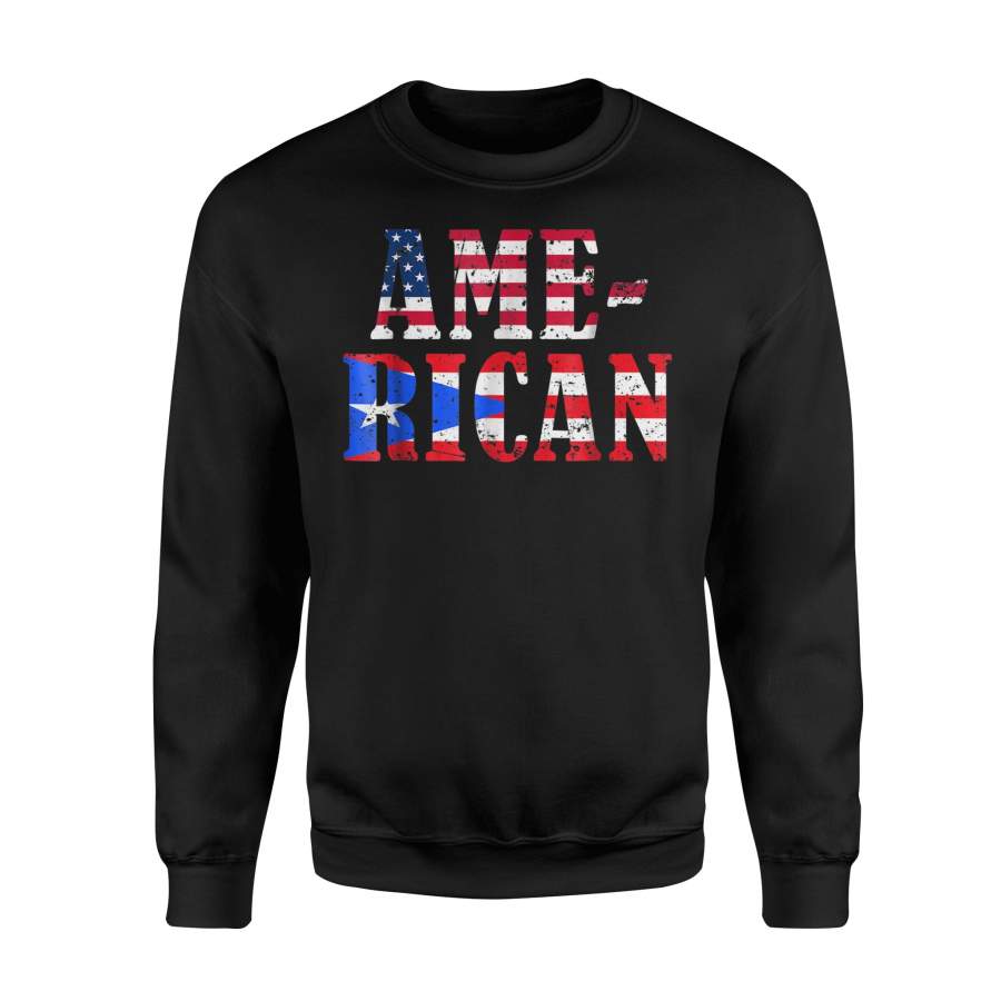 American Puerto Rican Pride With National Flags Sweatshirt