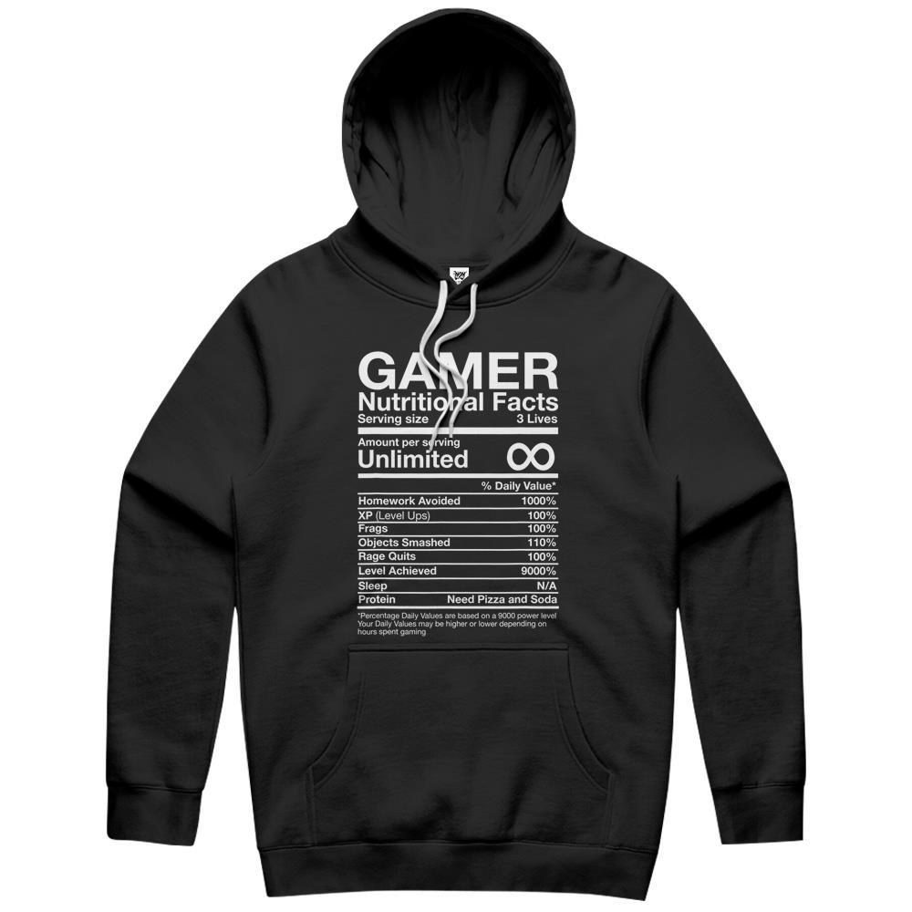 Nutritional Facts Shirt, Gamer Nutrition Facts Shirt, Gamer Nutrition Funny Thanksgiving Shirt Hoodie