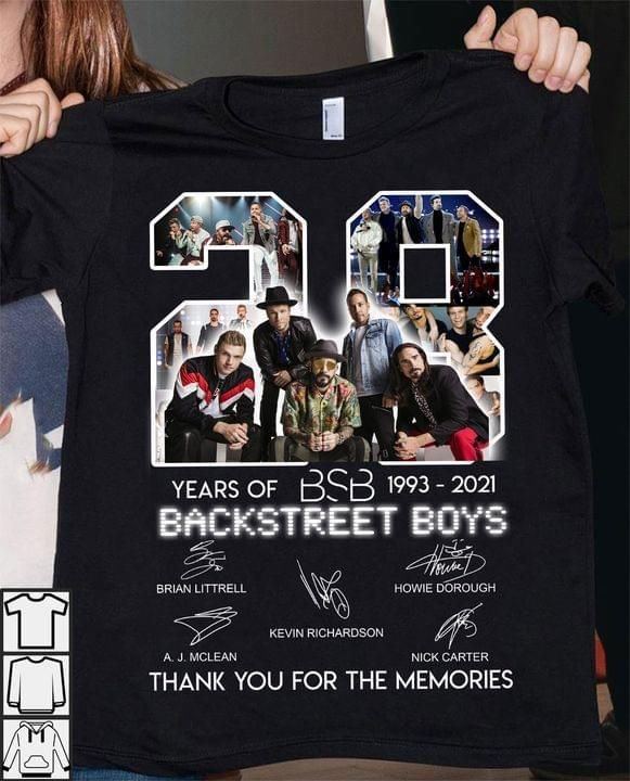 Backstreet Boys 28Th Years Signatures Thank You For The Memories Tshirt Hoodie Sweater All-Over Print