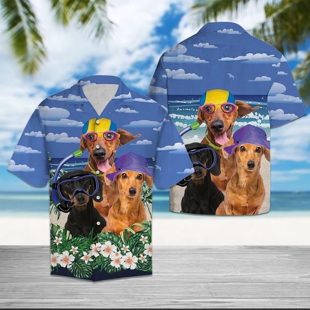 Dachshund Summer Beach Hawaii Shirt Unisex Adult Ha30468