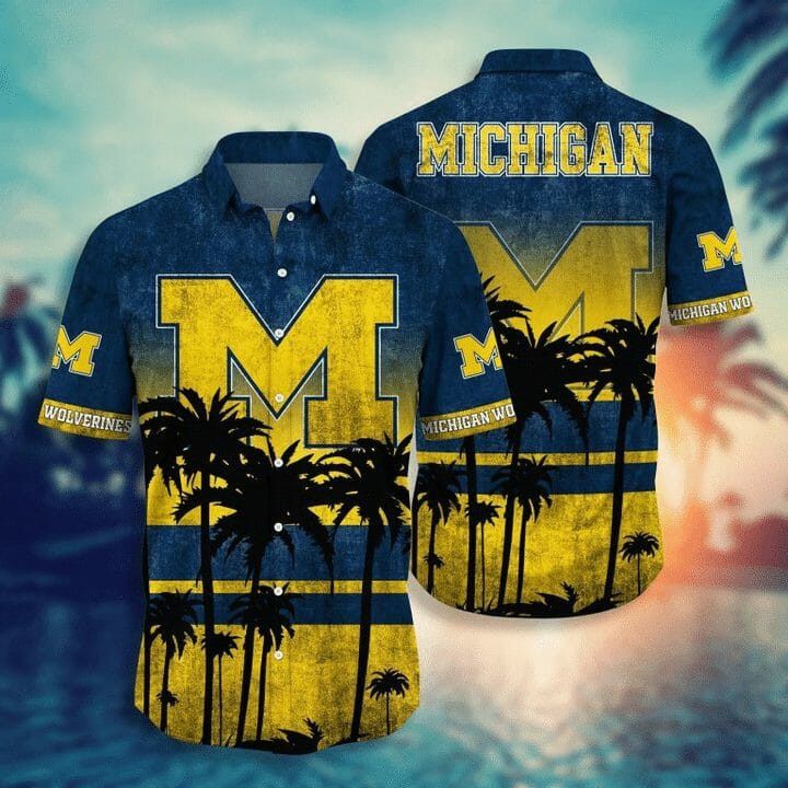 NCCA Michigan Wolverines Maize Blue Coconut New Design Hawaiian Shirt